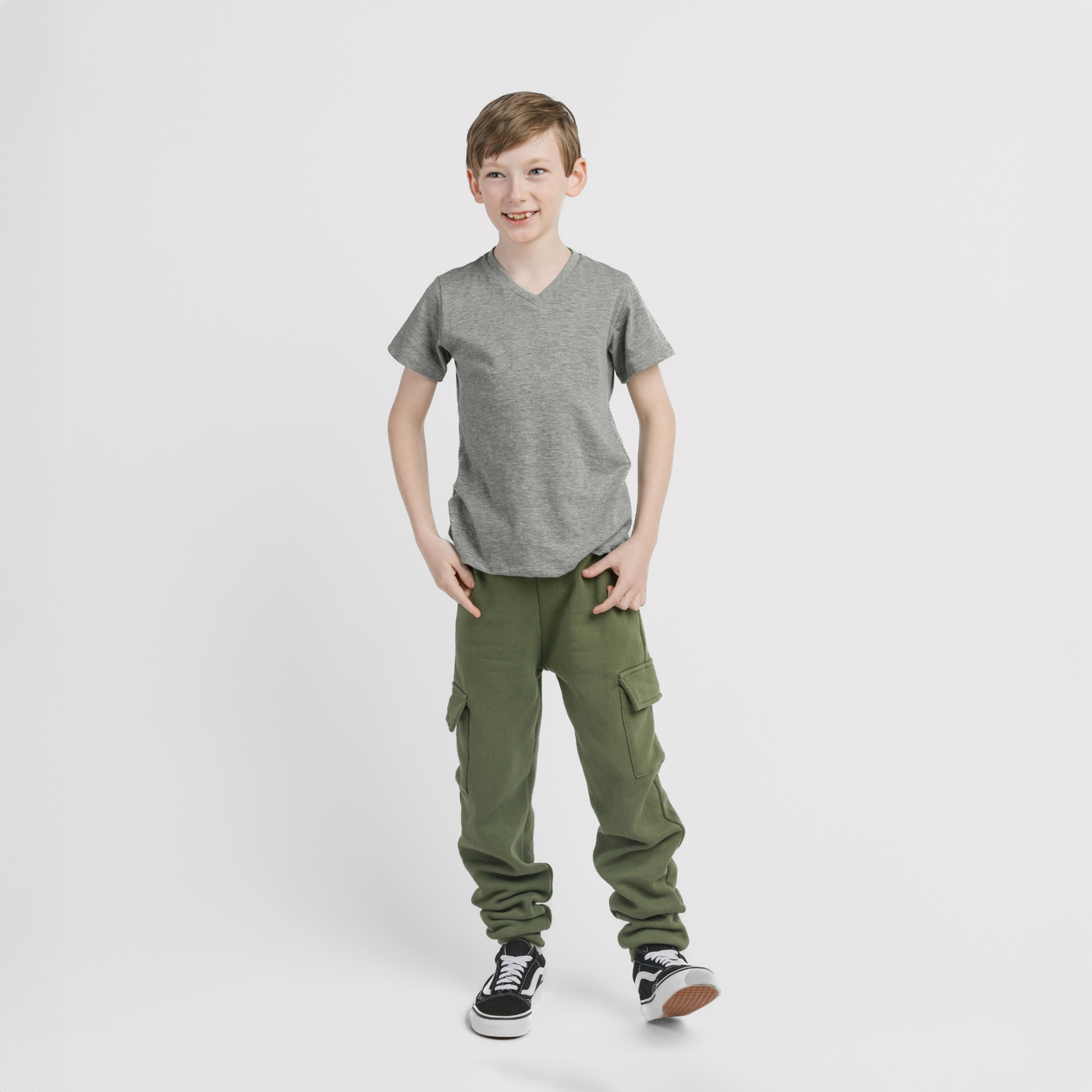 Organic Cotton V-Neck Tee – Cloud Collection