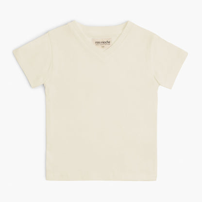Organic Cotton V-Neck Tee – Cloud Collection