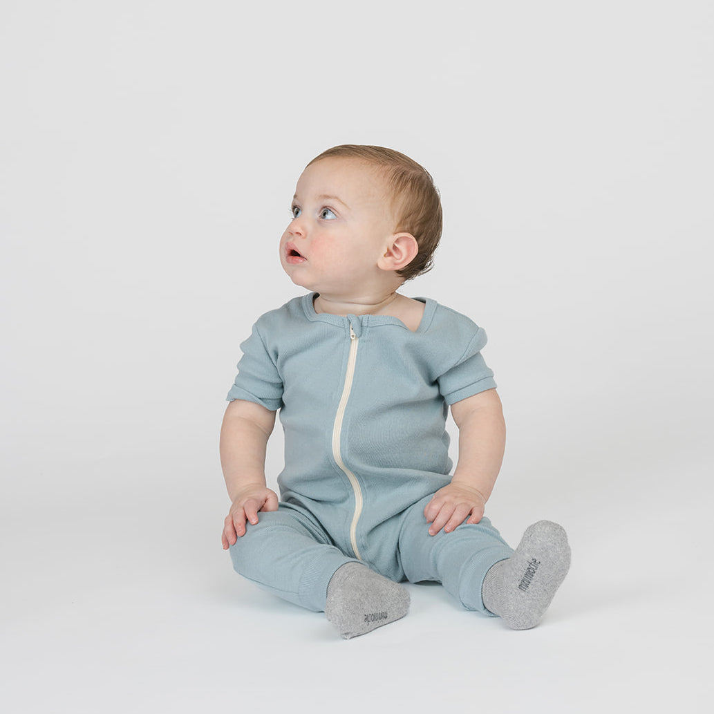 Organic Cotton Baby Sleeper Romper – Dreamy Shortie Collection