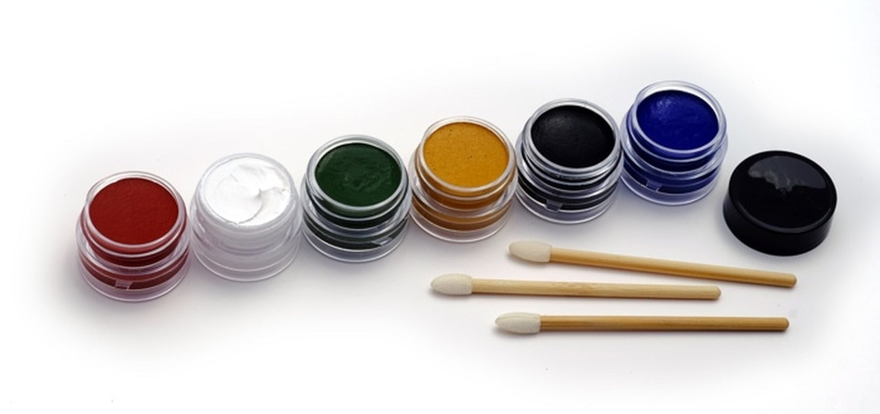 Non-Toxic Face Paint Jars – Eco-Friendly Natural Colors - All ages & safe for Kids