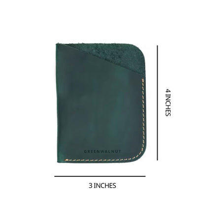 Minimalist Pure Leather Card Holder | Slim Handmade Leather Wallet