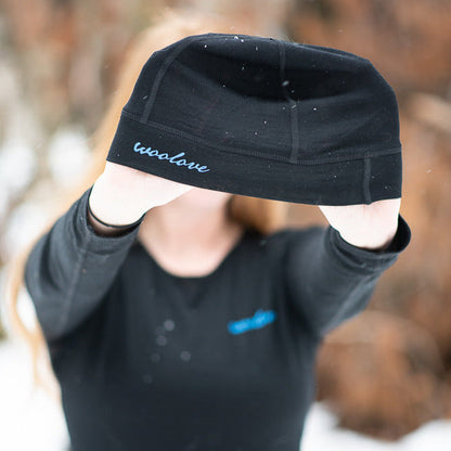 Unisex 100% Merino Wool Sport Beanie – Breathable Thermal Hat