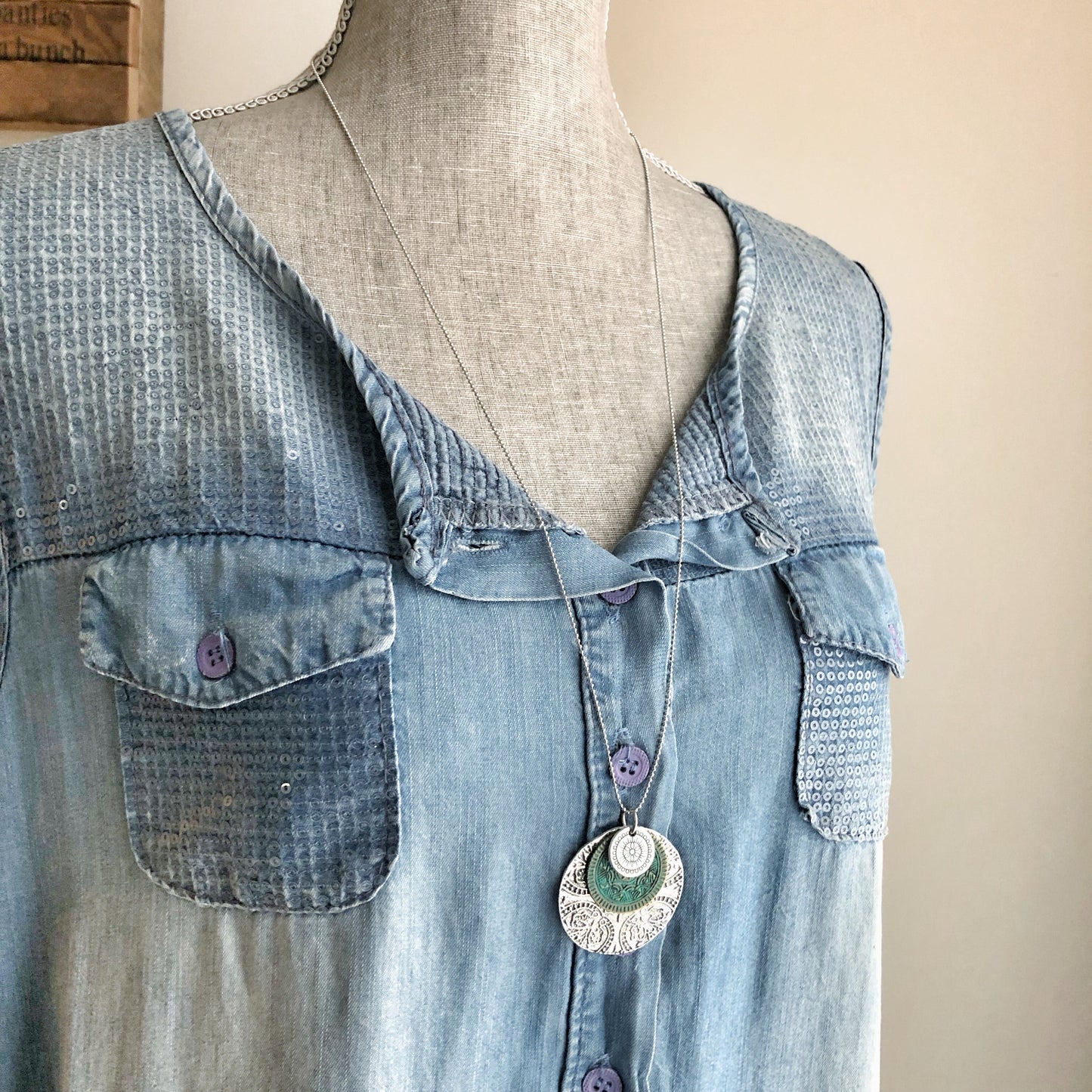 Triple Medallion Pendant Necklace