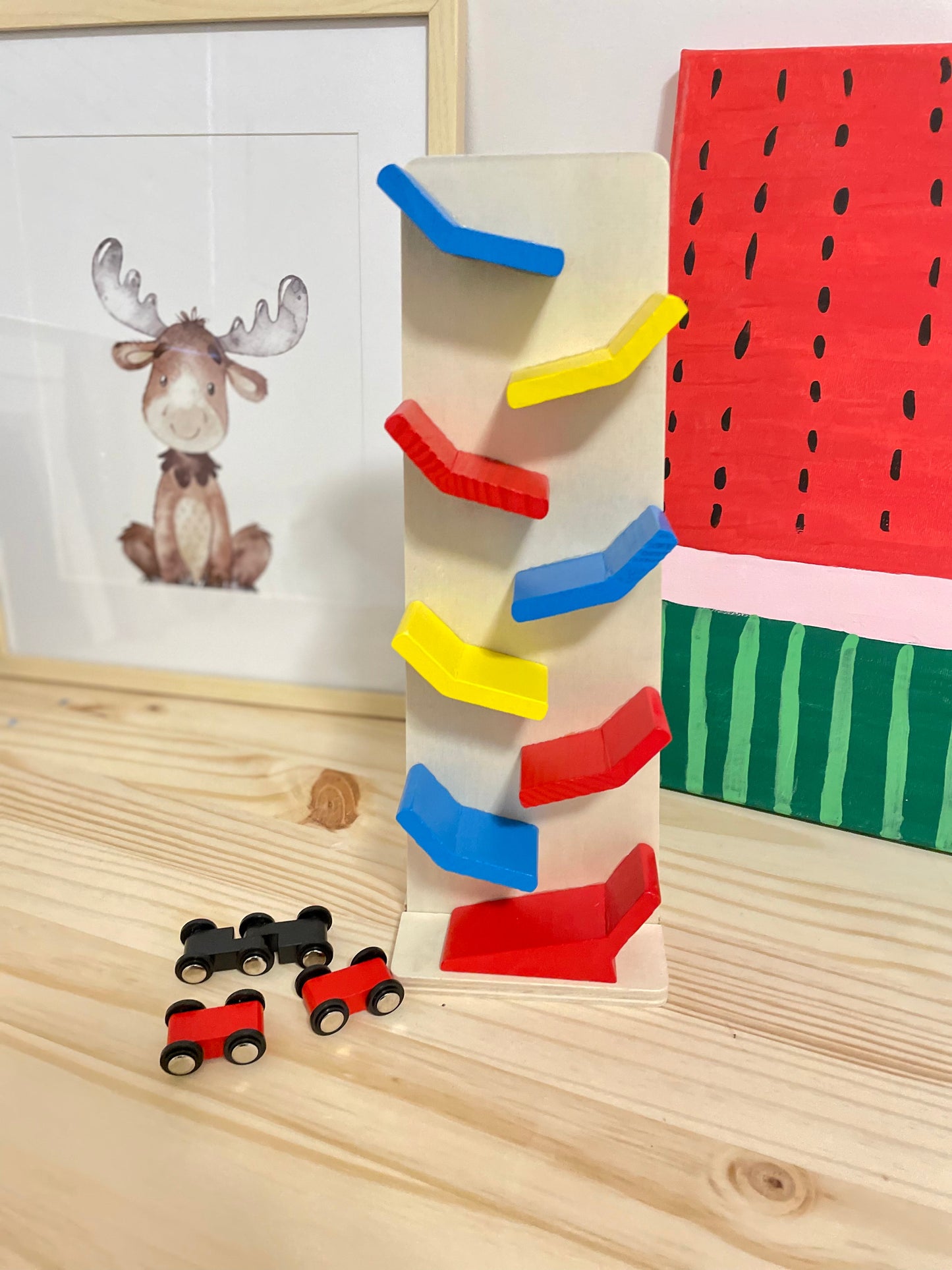 Wooden Car Runner | Slippery Cars | Car Tracker | Wooden Ramp Racer