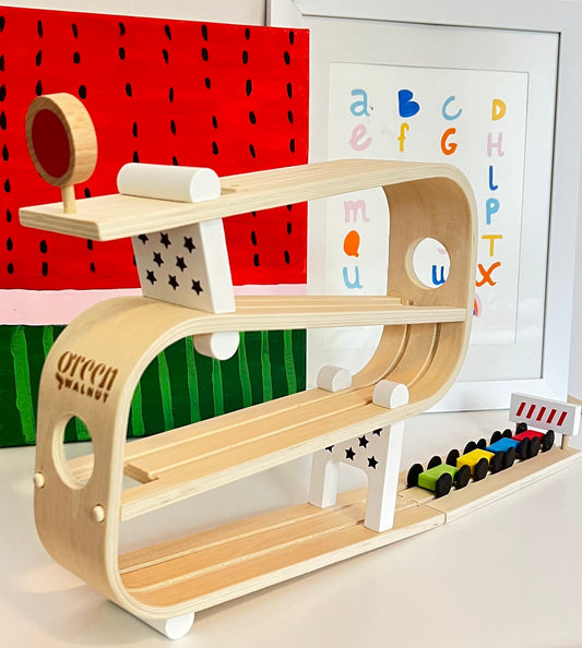 Wooden Ramp Racer | Slippery Car | Car Race Tracker