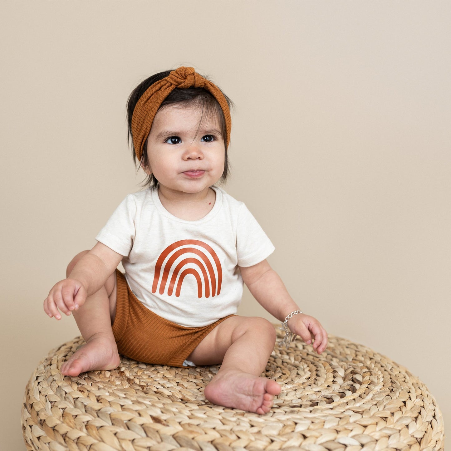 Modal Ribbed Turban Headwrap | Caramel