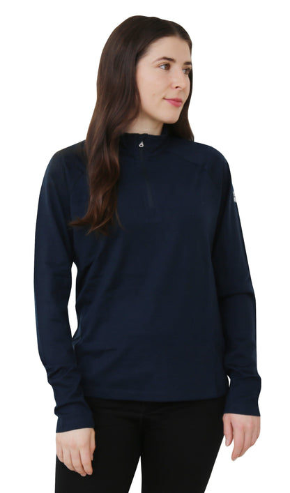 NorthWool Women’s Merino Wool 1/4 Zip Baselayer Sweater – 260 GSM Thermal
