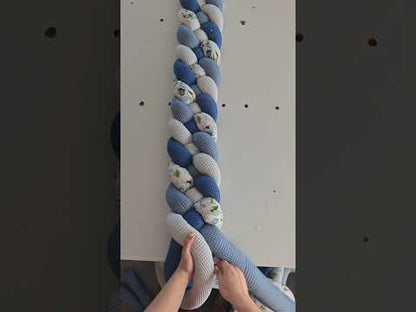 4-Strand Plush Braided Twin Bed Bumper