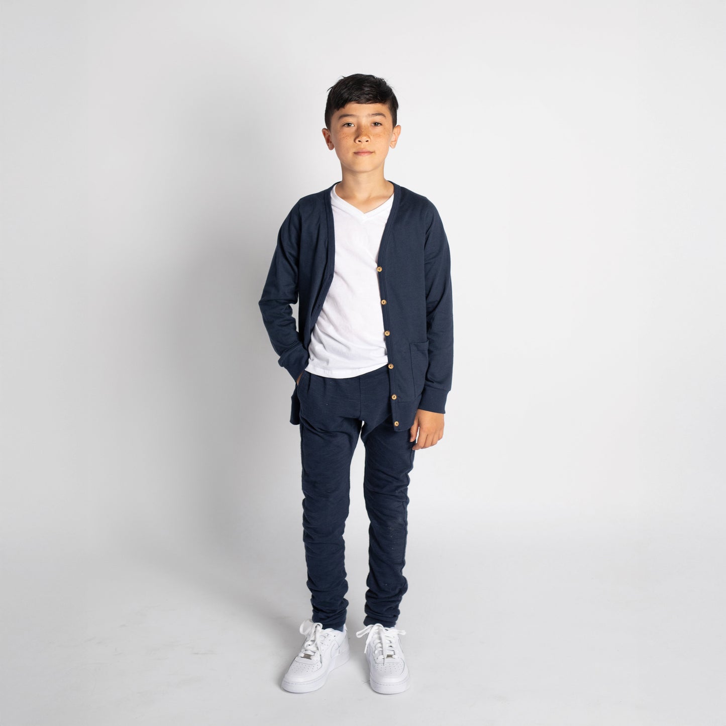 Organic Cotton V-Neck Tee – Cloud Collection