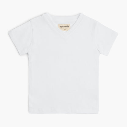 Organic Cotton V-Neck Tee – Cloud Collection